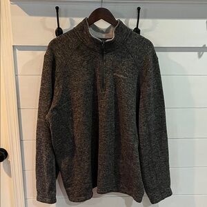 Eddie Bauer Men's Charcoal Zip-Up Shirt